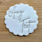 Custom Font & Text Cookie Stamp, Personalised Fondant Embosser Stencil, M&S All Butter Biscuit Favour Stamp - Embosser Boutique