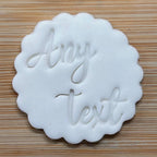 Custom Font & Text Cookie Stamp, Personalised Fondant Embosser Stencil, M&S All Butter Biscuit Favour Stamp - Embosser Boutique