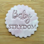 Custom Baby Name Cookie Stamp, Personalised Fondant Embosser Stencil, M&S All Butter Biscuit Favour Stamp - Embosser Boutique