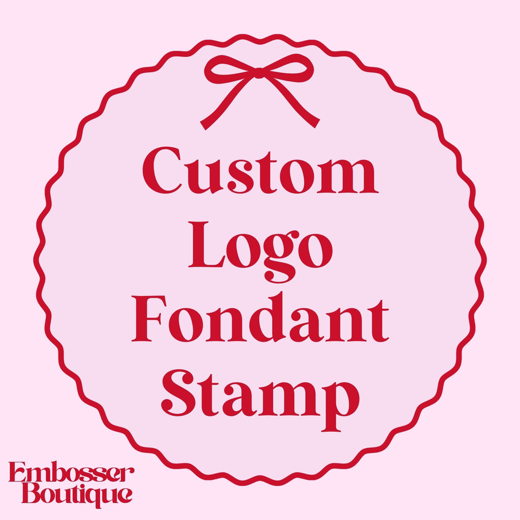Custom Logo Cookie Stamp, Personalised Company Fondant Embosser Stencil, M&S All Butter Biscuit Favour Stamp - Embosser Boutique