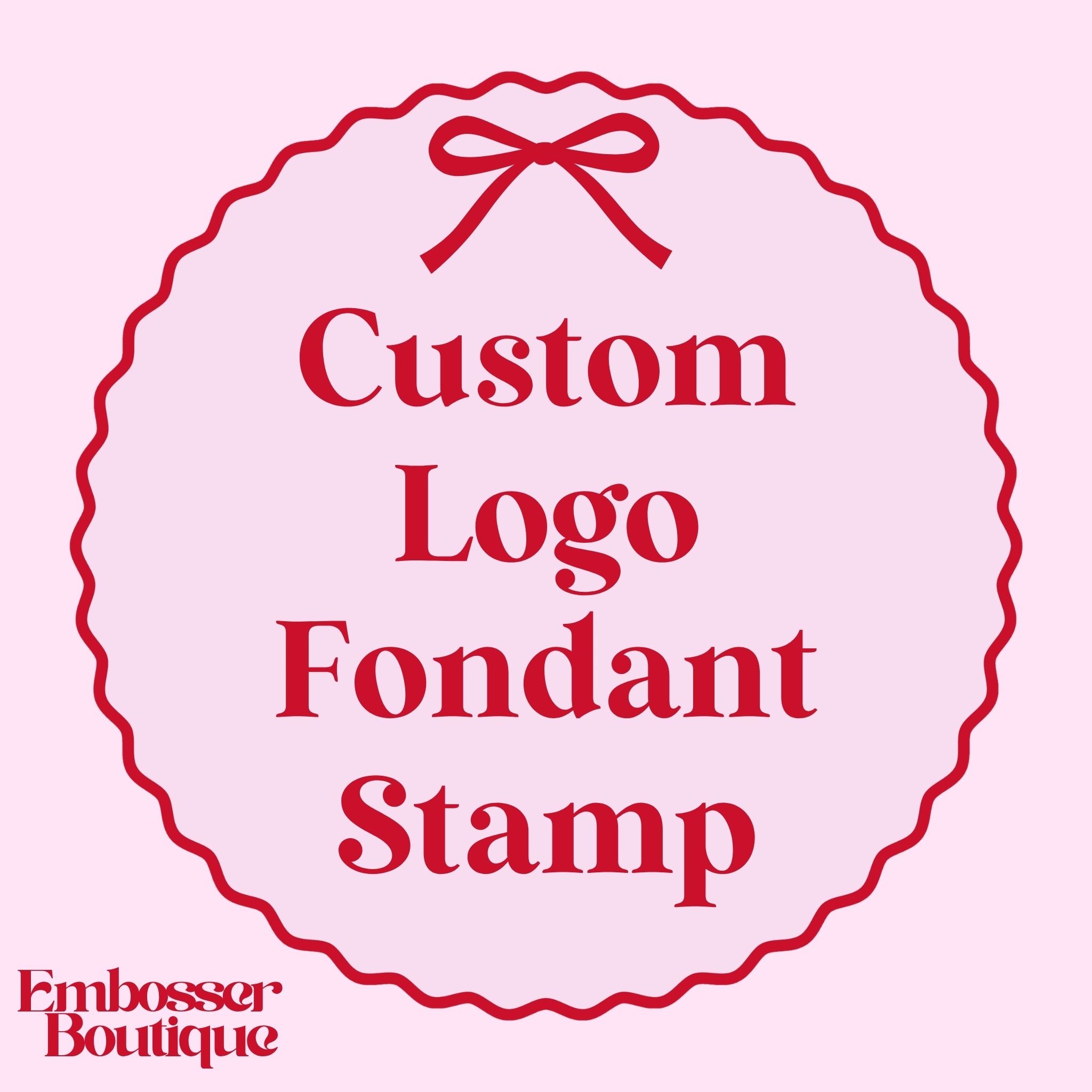 Custom Logo Cookie Stamp, Personalised Company Fondant Embosser Stencil, M&S All Butter Biscuit Favour Stamp - Embosser Boutique