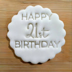 Custom Age Cookie Stamp, Personalised Birthday Fondant Embosser Stencil, M&S All Butter Biscuit Favour Stamp - Embosser Boutique