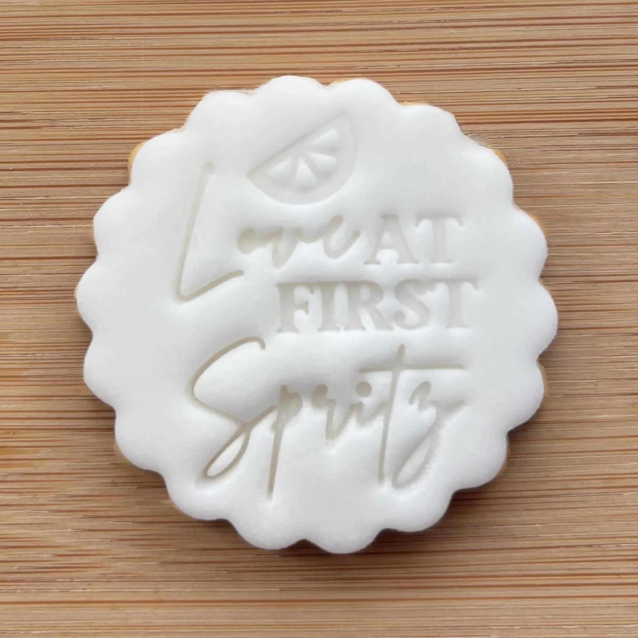 Love at First Spritz Cookie Stamp, Hen Do Fondant Embosser Stencil, M&S All Butter Biscuit Favour Stamp - Embosser Boutique