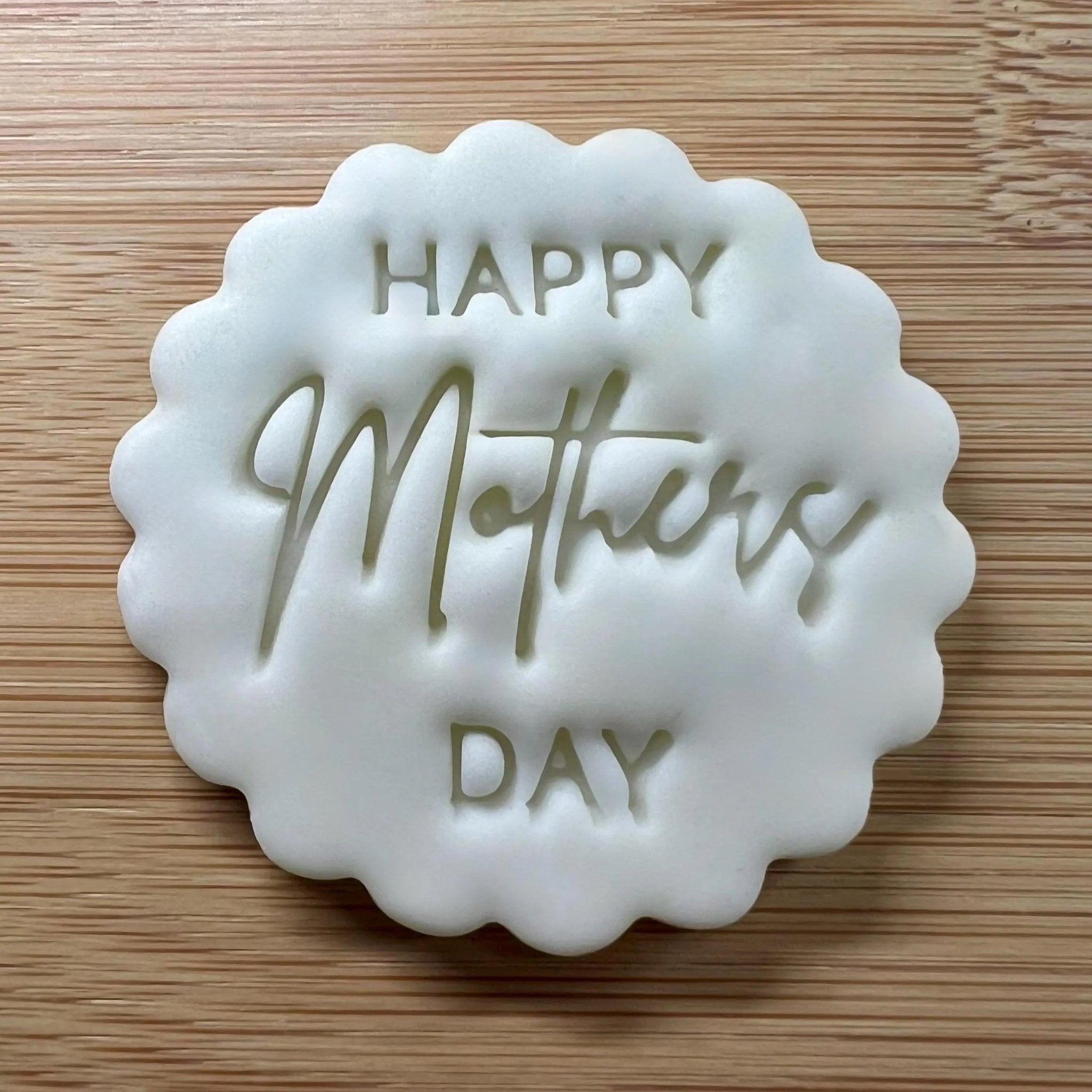 Happy Mothers Day Cookie Stamp, Fondant Embosser Stencil, M&S All Butter Biscuit Favour Stamp - Embosser Boutique