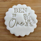 Custom Name Age With Robot Cookie Stamp, Personalised Birthday Fondant Embosser Stencil, M&S All Butter Biscuit Favour Stamp - Embosser Boutique