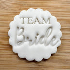 Team Bride Cookie Stamp, Hen Do Fondant Embosser Stencil, M&S All Butter Biscuit Favour Stamp - Embosser Boutique