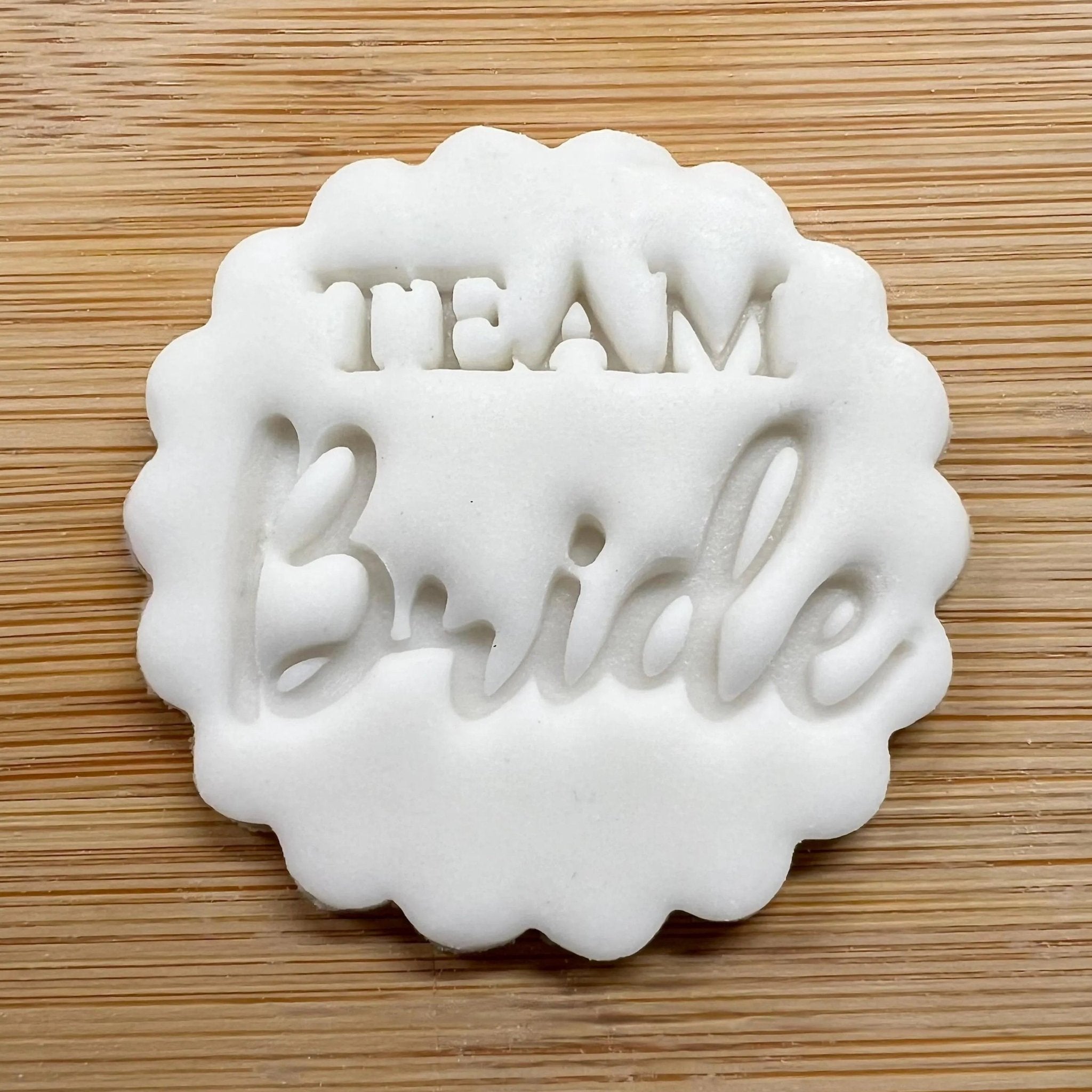 Team Bride Cookie Stamp, Hen Do Fondant Embosser Stencil, M&S All Butter Biscuit Favour Stamp - Embosser Boutique