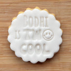 Custom Name Two Cool Cookie Stamp, Personalised Second Birthday Fondant Embosser Stencil, M&S All Butter Biscuit Favour Stamp - Embosser Boutique